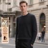 Shanshan Men's Cashmere Silk Blend Round Neck Knit Sweater