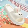 Модные новые милые нескользящие тапочки с рисунком кролика из мультфильма на мягкой подошве