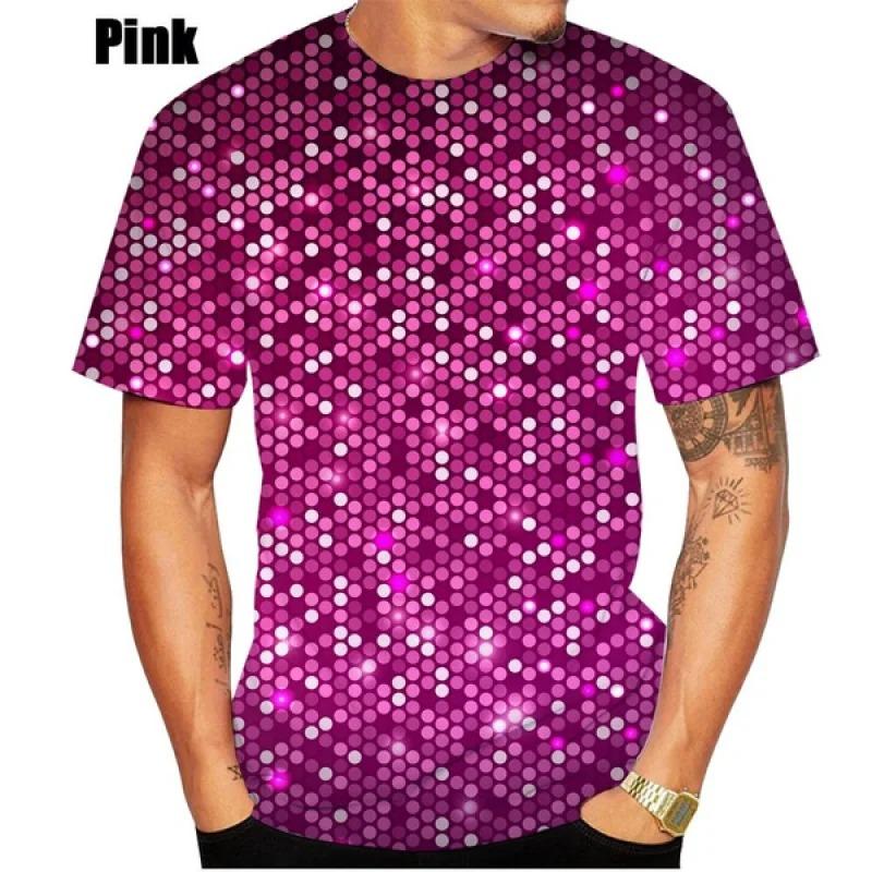 Футболки мужские и женские в стиле хип-хоп диско HD 3D с принтом, повседневные, модные, с круглым вырезом, с коротким рукавом, одежда высокого качества