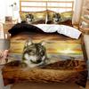 3D Printed Wolf Wild Snow Animal Comfortable Duvet Quilt Cover Pillowcase Bedding Set Children Bedroom Decoration Home Textile