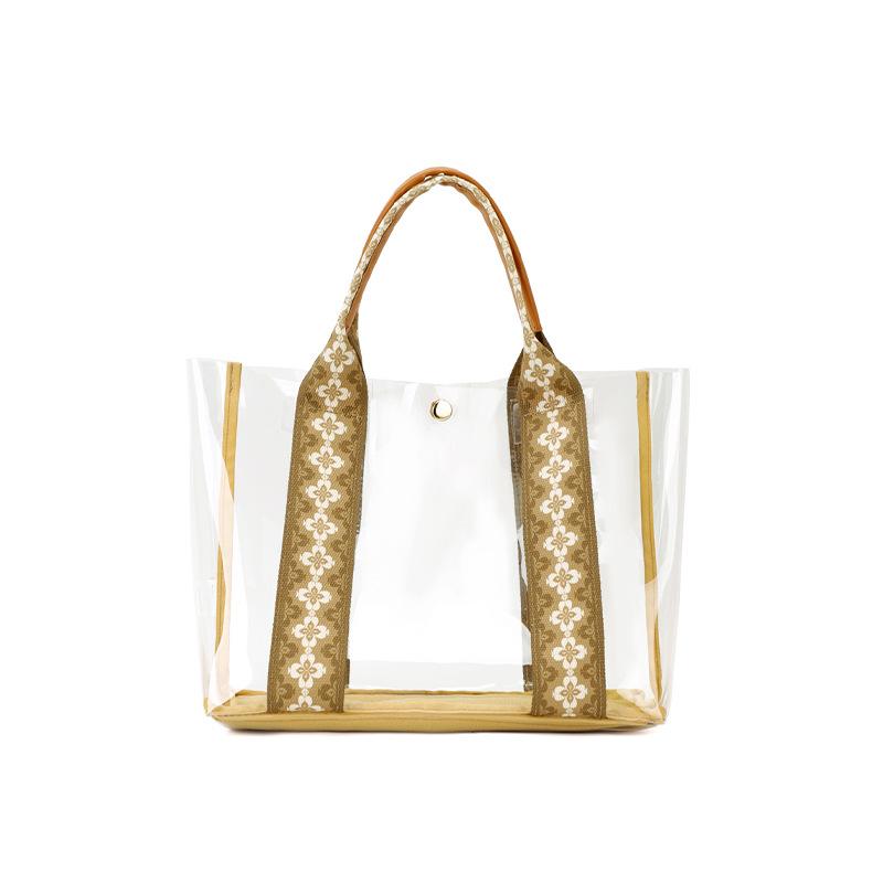 Большая вместительная сумка для хранения сумок из прозрачного ПВХ, женская модная симпатичная горизонтальная сумка