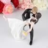 Funny Wedding Cake Topper Bride and Groom Humorous Figurines 13.5 X 7 10.5cm / 5.31 2.75 4.13