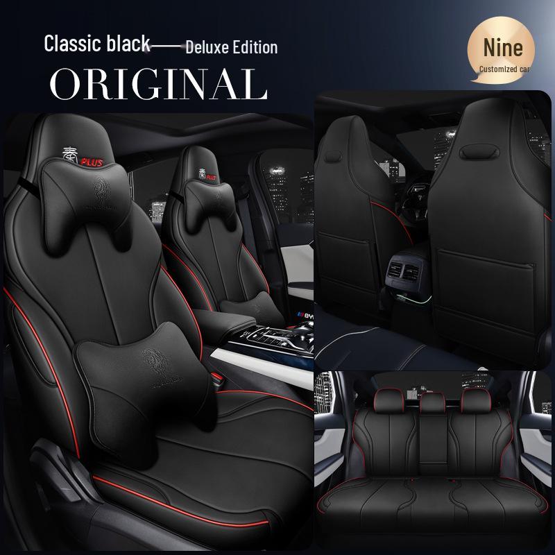 BYD Qin PLUS All-Season Leather Car Seat Cushion for 5-Seater Sedan