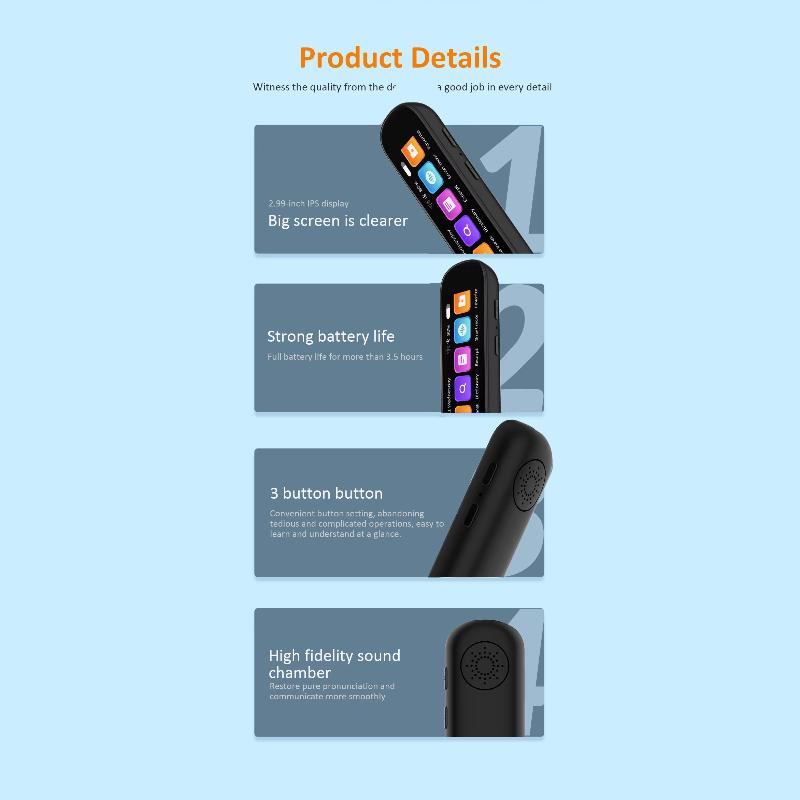 2026 Multifunctional S6 AI Electronic Dictionary Pen 60-Language Online Scanner Dictionary Recorder 134 Online Voice Translation for Students Learners