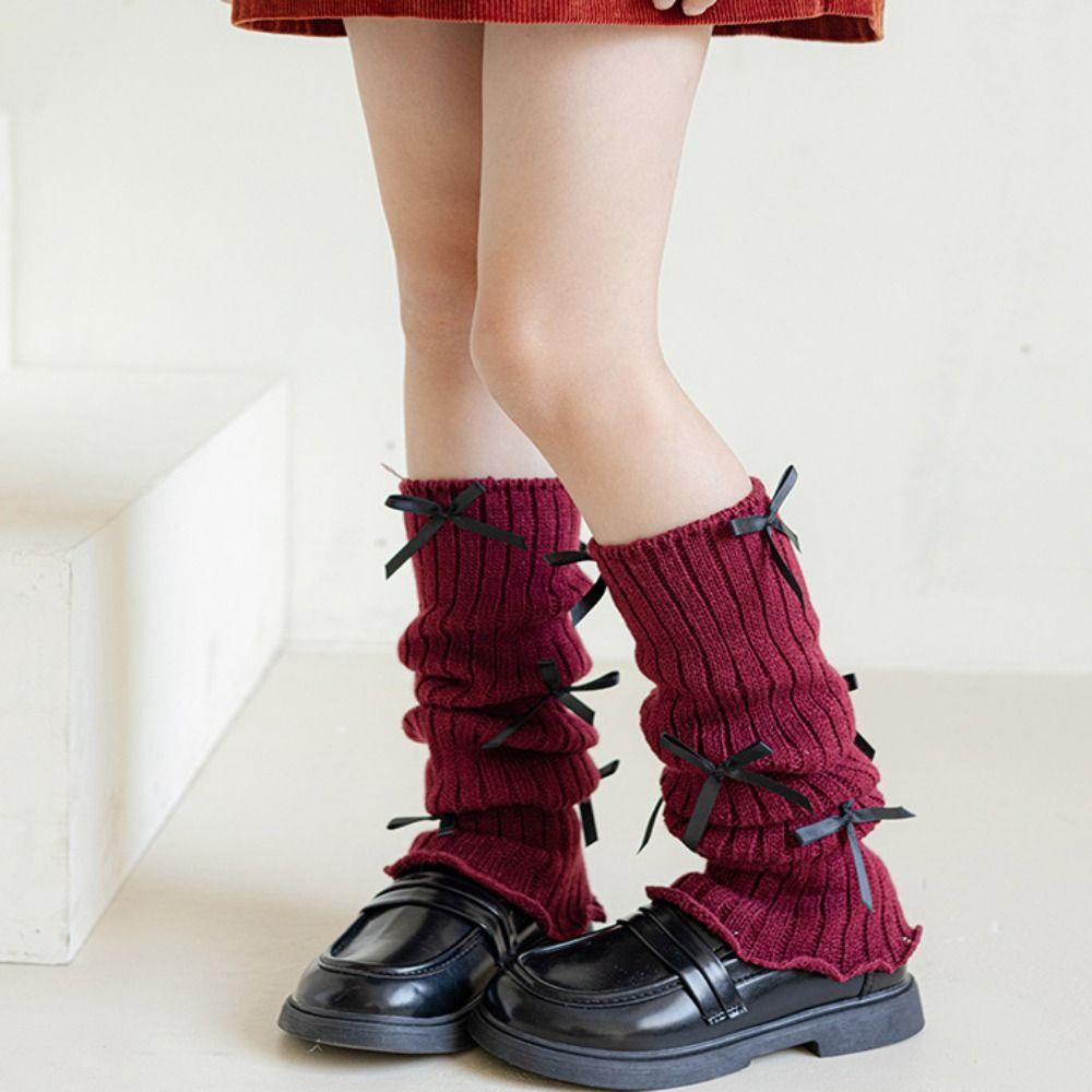 High Elastic Kids Leg Warmers Knitted Children's Foot Warmer Long Stockings Autumn Winter Season