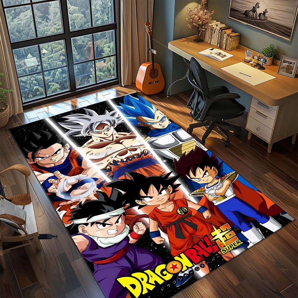 Ковер Dragon Ball Goku Аниме Ковер Большой Ковер Нескользящий Моющийся Напольный Коврик Комната Геймера Спальня Домашний Декор -QJY