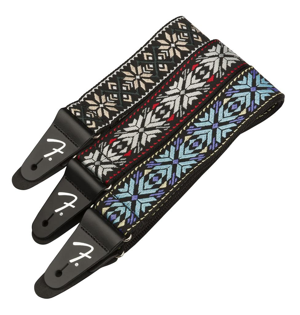 Fender Ремень для канадских инструментов Pasadena Woven Red Strap, Snowflake, 2"