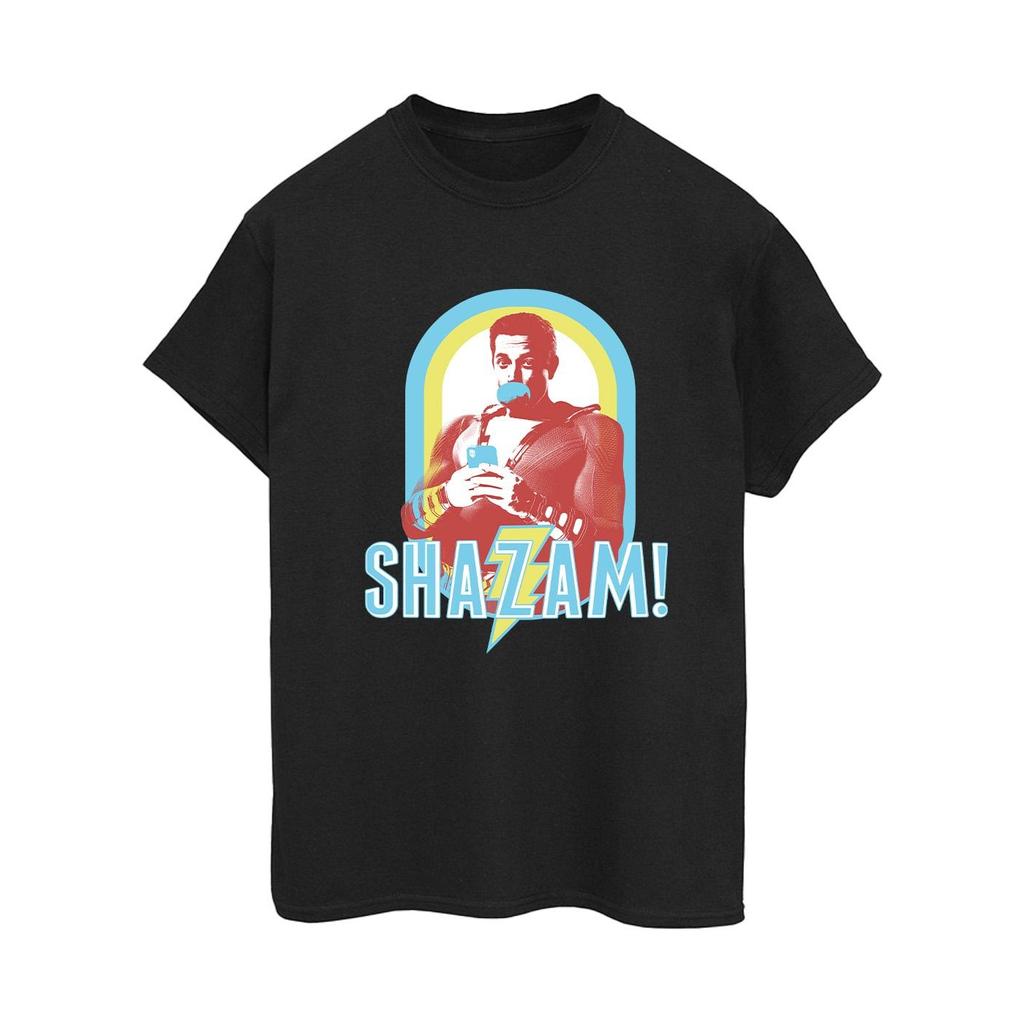 DC Comics Womens/Ladies Shazam Buble Gum Frame Cotton Boyfriend T-Shirt