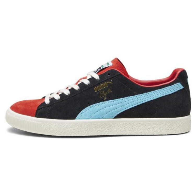 Puma Clyde OG Black Red Blue Men Sneakers Multi-Color For-All-Time-Red 391962-04