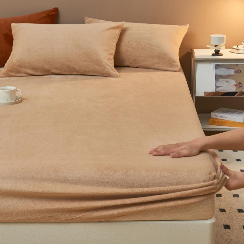 Однотонная простыня из молочного бархата, одинарная простыня из матовой фланели, защитная накидка Simmons.