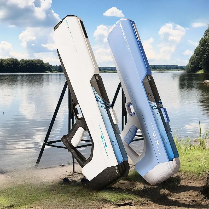 Мощный автоматический всасывающий водяной бластер для детей, большой электрический пистолет, лазерный водяной ночной водяной пистолет для взрослых