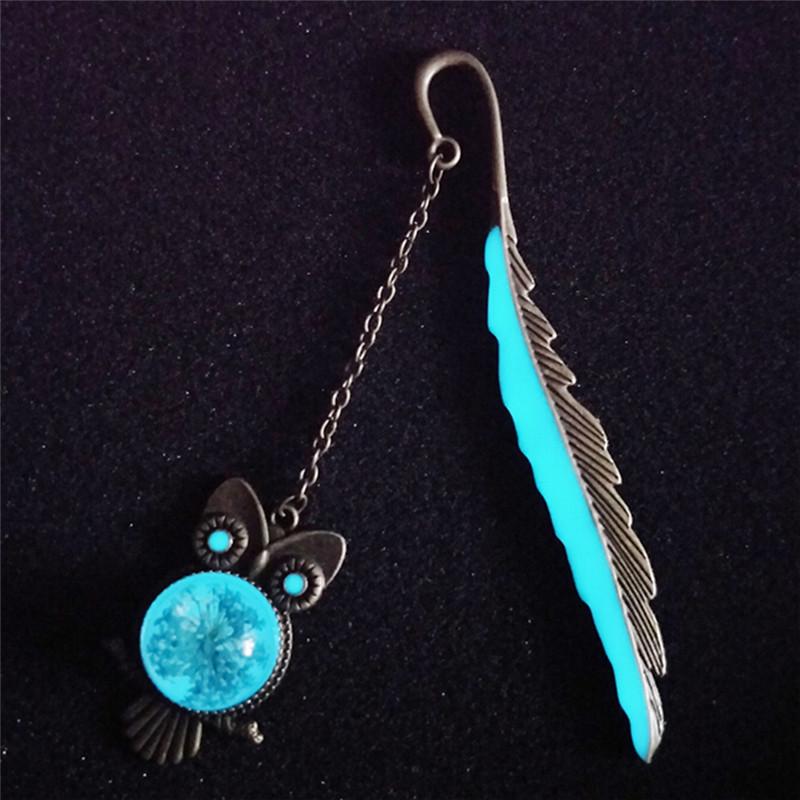 1Xсветящаяся закладка «Сова», этикетка для чтения, перо, книга, канцелярские принадлежности