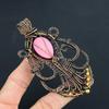 Carved Pink Face & Moonstone Jewelry, 999 Copper Wire Wrapped Pendant Handmade Gemstone Jewelry, Gifts For Wife Brand New Pendant