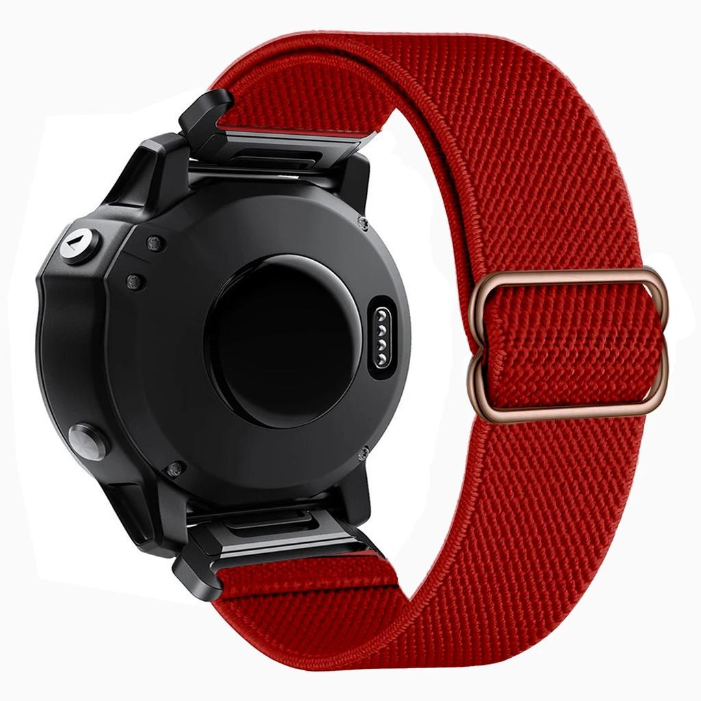 Эластичный плетеный нейлоновый ремешок-петля для Garmin 22 26 мм Fenix 7 7X 6X 6s 6 Pro 5 5s 5X Plus 3HR 945 Epix Gen 2 Enduro Quickfit
