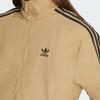 adidas Оригинальная полосатая куртка с воротником-стойкой и свободными длинными рукавами для мужчин, коричневая JY1333