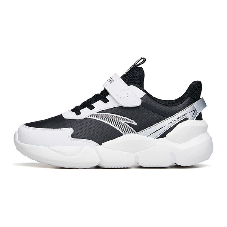 Anta Comfortable Non-Slip Durable Low-Top Kids Running Shoes Kids Sneaker Black White A312345567H-6