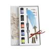 Crystal Dip Pen Feather Set Manual Gradient Color Writing Ink Pen Student Stationery Quill 17ml