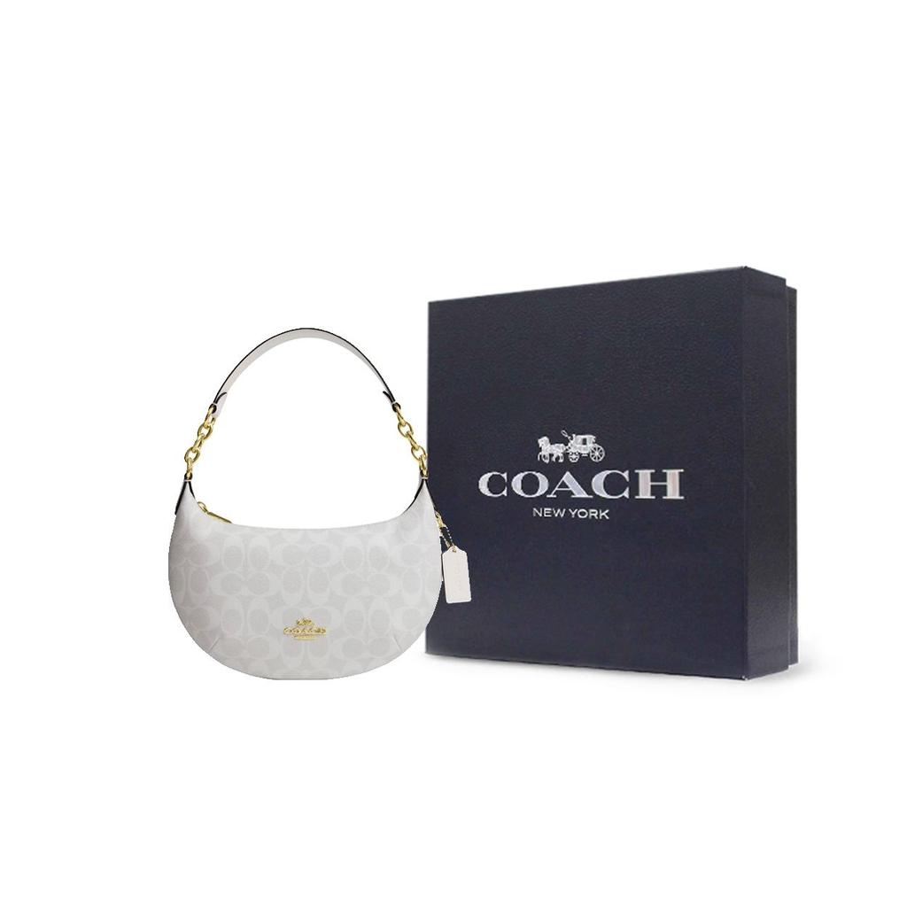 Coach Payton 28 Classic Monogram Zip Closure Coated Canvas And Smooth Leather Tote Shoulder Bag Large Women bags Gold Multicolor CE620-IMRFF