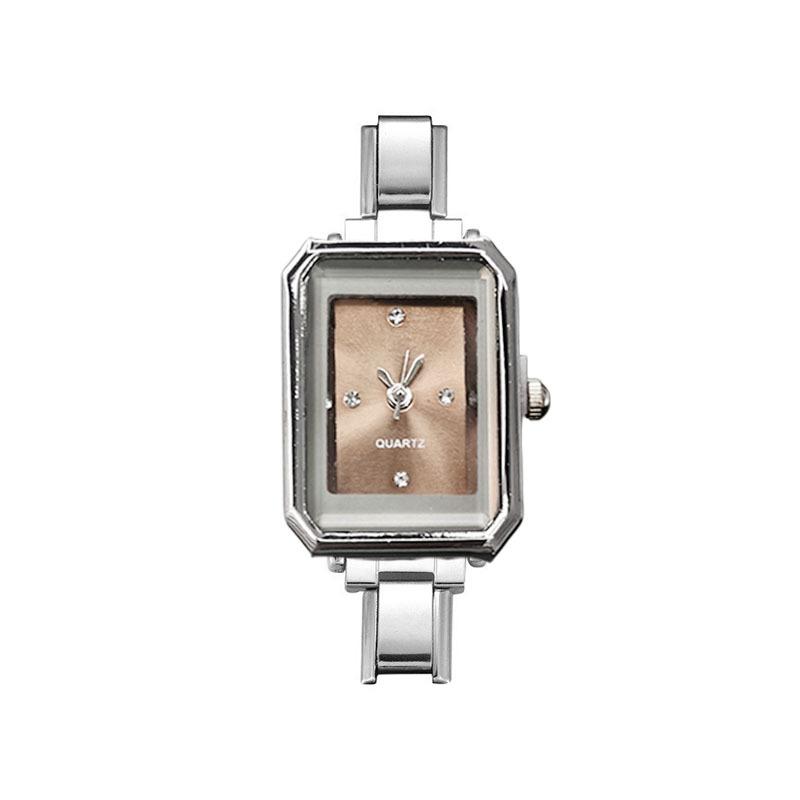 Simple Square Octagon Dial DIY Module Watch Multicolor Leopard Print Dial Stainless Steel Band Casual Ladies Quartz Wristwatch