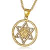 Европейские и американские хип-хоп украшения с кулоном в виде шестиконечной звезды Давида, инкрустированным бриллиантами