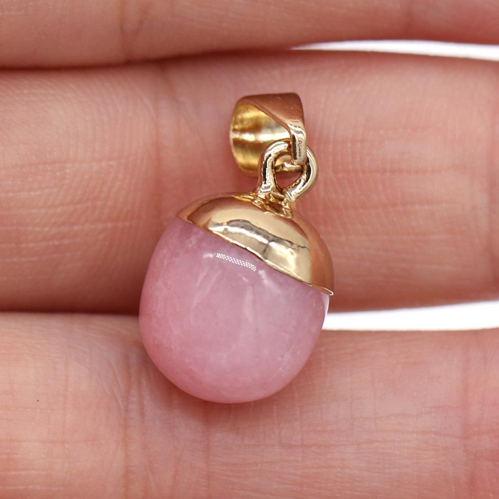 1 шт. в партии кулон из натурального камня Кристалл Розовый Кварц Аметист Лазурит Агат Подвески для изготовления ювелирных изделий DIY Ожерелье Серьги Аксессуары 13x18 мм