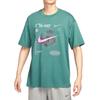 Nike Мужская зеленая футболка с коротким рукавом для фитнеса и тренировок на открытом воздухе