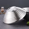 Household Korean Style Metal Salad Fruit Noodle Mixing Bowl 20CM Stainless Steel Gold Large Round Soup Ramen Bowl
