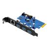 Ugreen Сетевая карта Gigabit Ethernet PCI-E с 3-портовым USB 3.0 концентратором (Китайская версия)