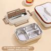 Insulated Lunch Box with Compartments Easy To Clean Stainless Steel Lunch Container Reusable Bento Box with Utensils for Adults Kids