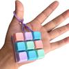 9-Keys Fidget Keyboard Keychain Stress Anxiety Relief Keyboard Clicker Keychain Portable Decompression Button Sensory Toy