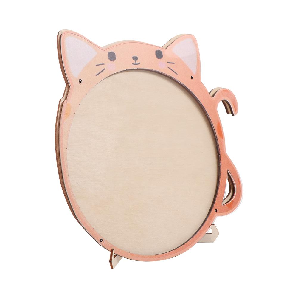 Big Mouth Cat Jigsaw Irregular Cat-Shaped Puzzle DIY Toy Wooden Puzzle  Halloween Gifts