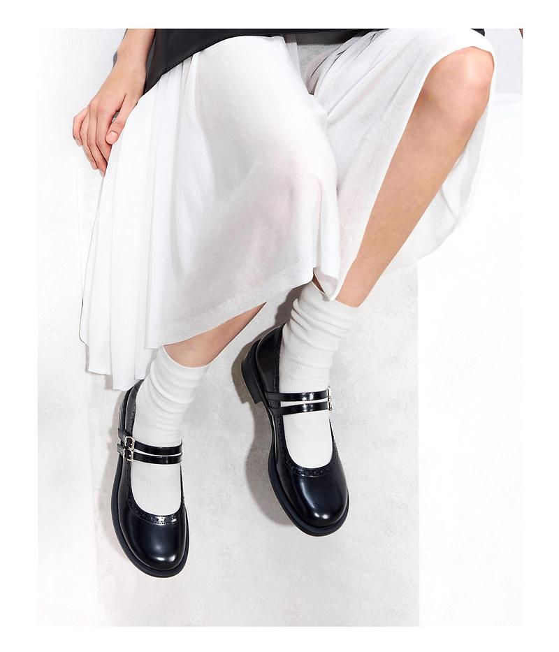 Sijiatu 2025 Spring New Cream Shoes Mary Jane Shoes Women's Single Shoes EA718AQ5