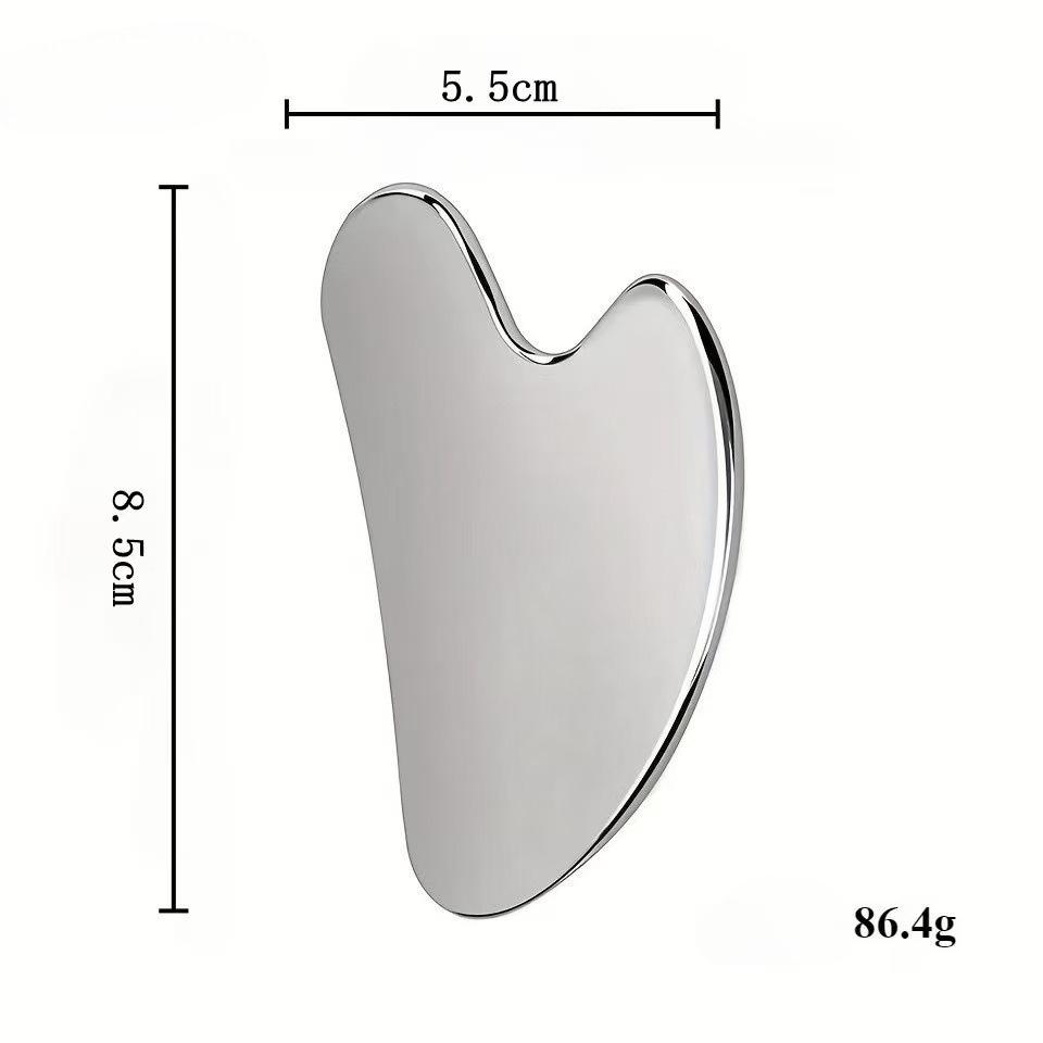 1PC Stainless Steel Gua Sha Board Facial Massager - Cooling Eye and Face Tool for Firming Jawline and Relaxation Accessories