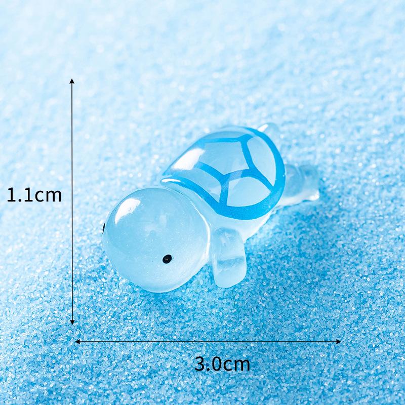 Микропейзаж Светящаяся в темноте черепаха Смола Украшения для глухих сумок Аксессуары Пейзаж для аквариума Черепаха Украшение для стола