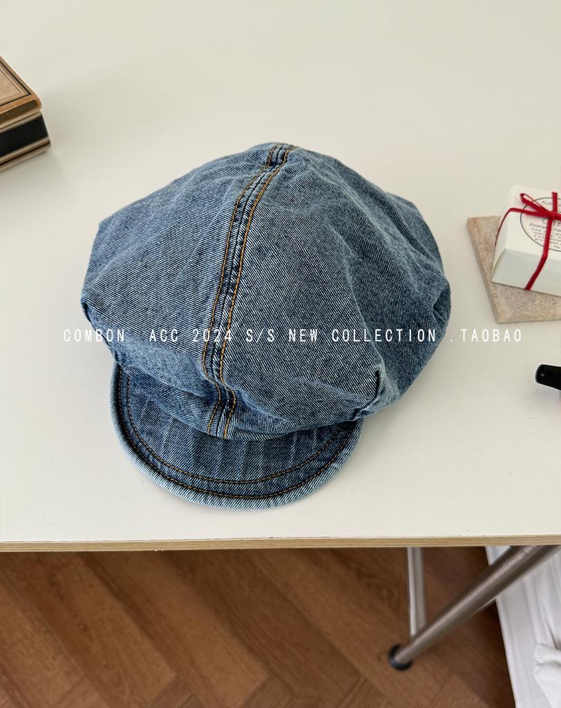 Нишевый ковбойский берет, детская осенняя восьмиугольная шляпа в стиле ретро, женское лицо, маленькая шляпа художника, литературная шляпа газетчика