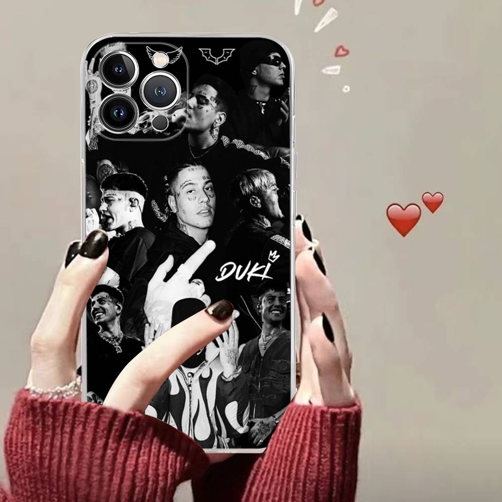 Fashion Rapper DUKI TPU Silicone Case for IPhone 11 12 13 14 15 16 17 Pro Max Shockproof Clear Back Cover