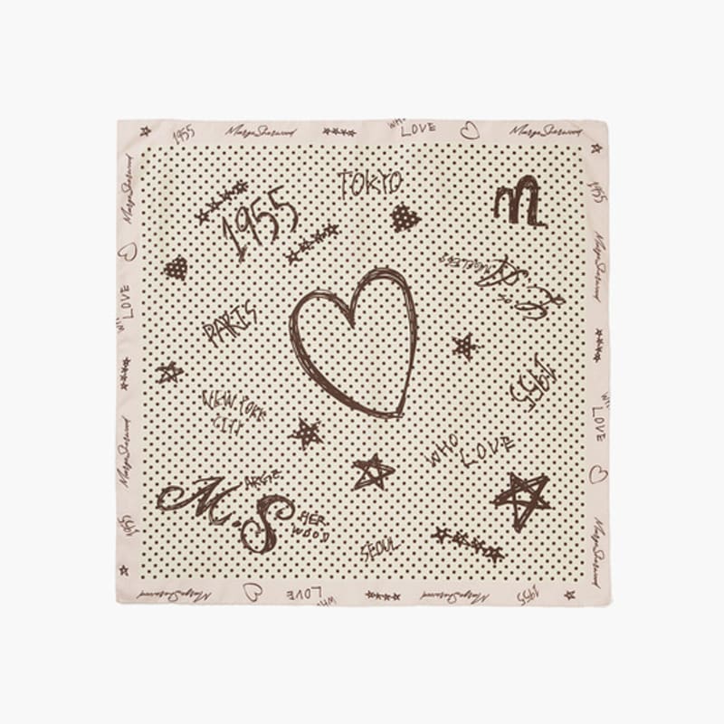 MARGESHERWOOD MARGE SKETCH SCARF_pink/beige