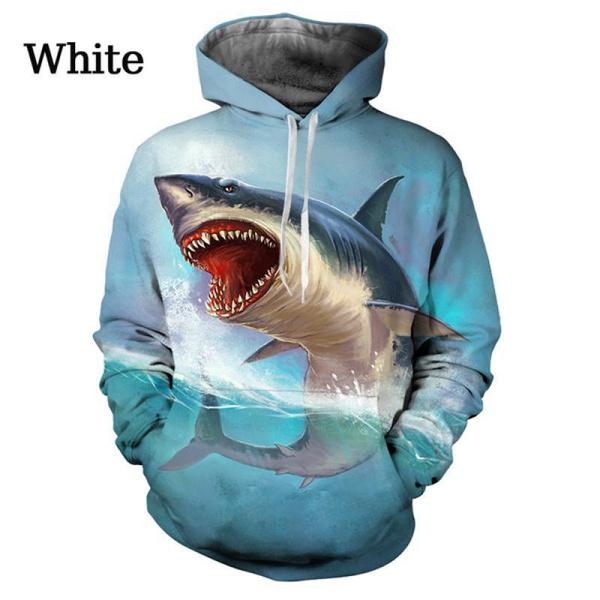 Fashion Sea Animal Shark 3d Printed Hoodie Casual Funny Personality Hip-hop Street Hoodie