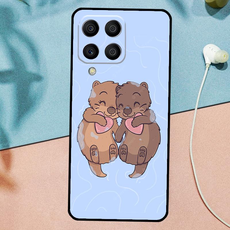 Милый мультяшный выдра Для Samsung Galaxy M33 M35 M55 M15 M12 M13 M14 M34 M54 M53 M21 M31 M11 M32 M52 M06 M16 Чехол
