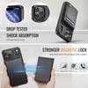 Магнитный 2-в-1 Съемный для iPhone 17 16 Pro Max 16 Plus Кошелек-чехол с держателем для карт, Магнитная откидная подставка, Слоты для кредитных карт