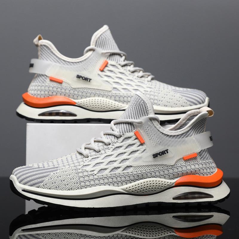 Spring and Autumn New Mesh Breathable Men's Shoes Soft soled Anti slip Running Sports and Leisure Shoes