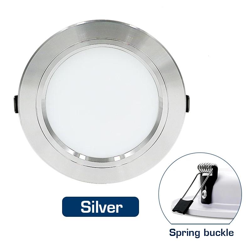 LED Downlight 12V 24V 110V 220V Spot Three Colors 5W 9W 12W 15W 18W Recessed In LED Ceiling Downlight Light Cold Warm White Lamp