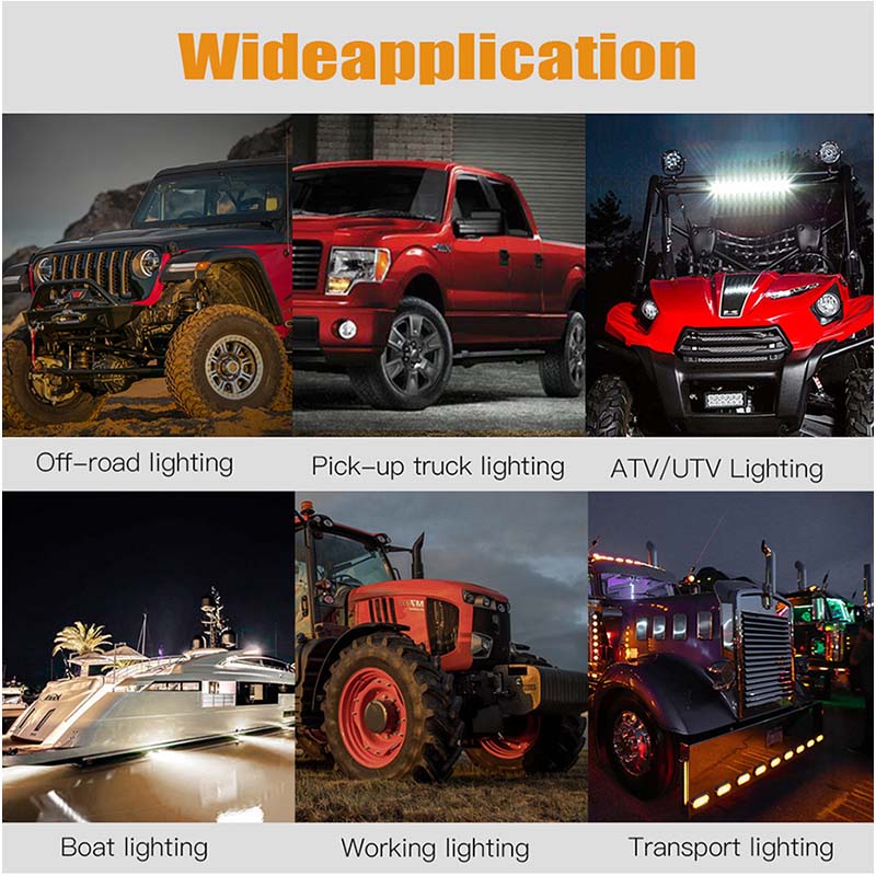 8-дюймовый точечный рабочий свет, комбинированный светодиодный светильник, внедорожные фары, противотуманные фары, светодиодный рабочий свет для пикапов