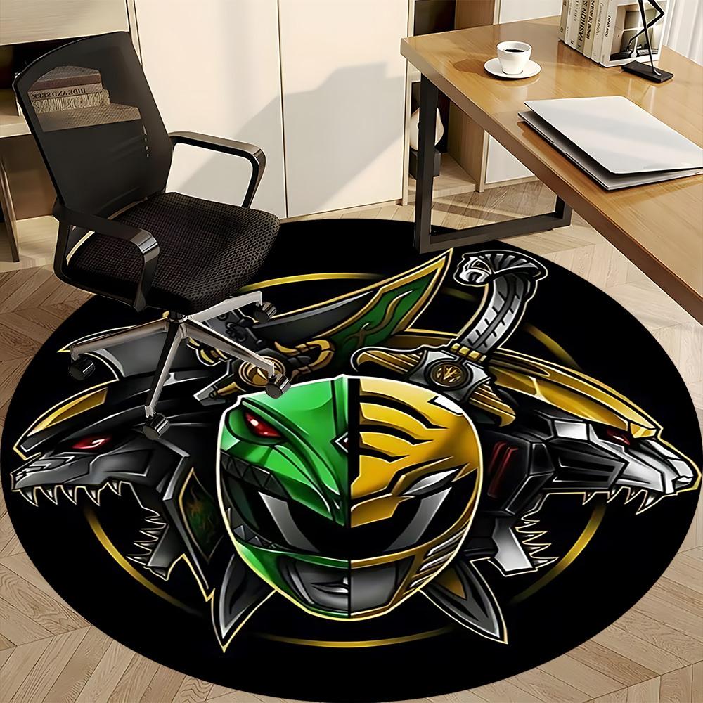 1 шт. Круглый коврик Power Rangers для офиса, нескользящий, мягкий и прочный офисный коврик для декора интерьера, идеально подходит для офиса yy250915028