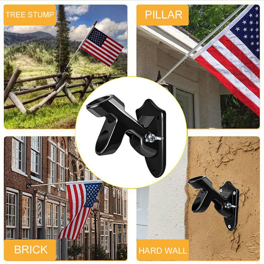 Adjustable Flagpole Base Wall-mounted Flagpole Bracket Accessories Windsock Pole Holder Flag Pole