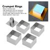 4PCS with Pusher Mousse Ring Mold Stainless Steel Cookie Mold Crumpet Ring  Restaurant Catering