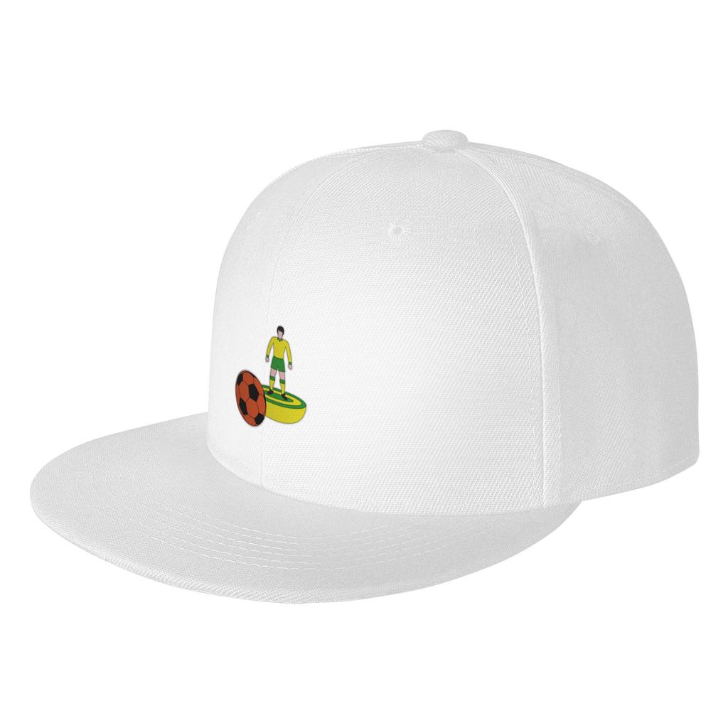 Fashion Norwich City Inspired Subbuteo Player Flat Brim Sun Hat Holiday Trips Sports Visors
