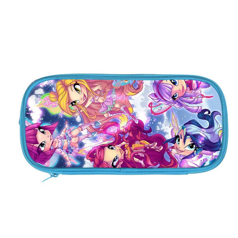Winx Club Magic Reprint Polyester Pencil Box With Multiple Compartments For School