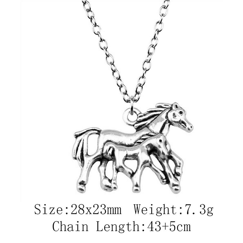 Подарки для женщин винтажное ожерелье лошадь единорог ожерелье на шею 43 см цепи предметы мужское ожерелье