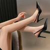 Сандалии с острым носком на высоком каблуке, женские дизайнерские туфли на тонком каблуке для банкета, выпускного вечера, женская обувь с ремешком сзади, модные сандалии